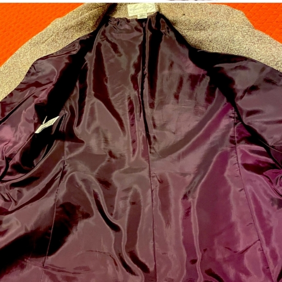 Womens' Blazer, 8,  Evan Picone Tweed Blazer, Brown, Classic Style - Picture 3 of 10